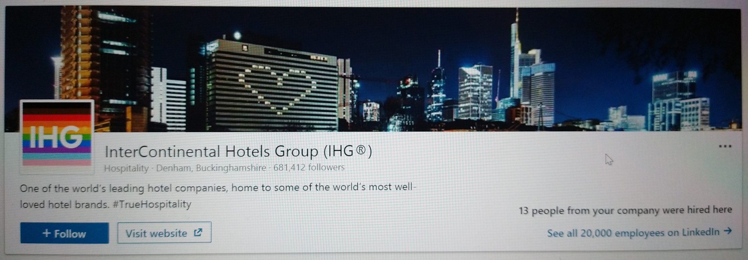 LinkedIn IHG Business Profile